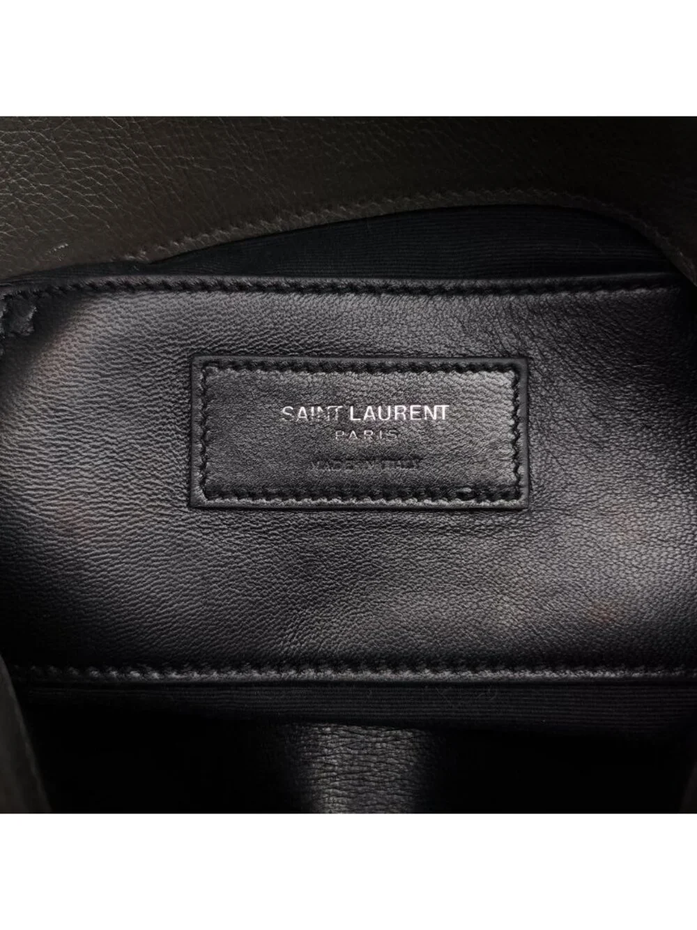 Saint Laurent Carre Gray Leather Shoulder Bag